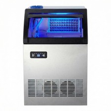 155 lbs/24H Commercial Ice Maker 33lbs Storage Self-Cleaning Ice Cuber Bar Cafe