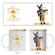 Haikyuu!! Full-Color Mug with Lid: Forward Ver. Kei Tsukishima Japan New Pre