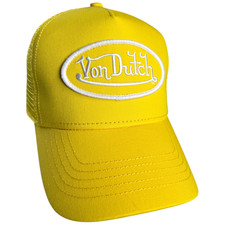 Von Dutch Mesh Snapback Trucker Hat LEMON/WHITE One Size - BRAND NEW W/ TAGS 