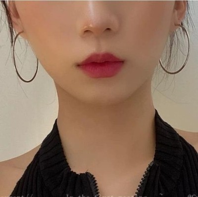 earings- hoop silver Korean Gypsy Look  Titanium Fashion Gift Rust-Resistant