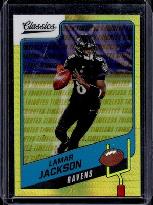 2021 Panini Classics #27 Lamar Jackson Timeless Tributes Gold /99