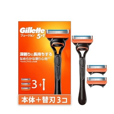 Gillette Razor, Body, Replacement Blades, 3 Pieces, Men's Razor, Close Shave, Fu