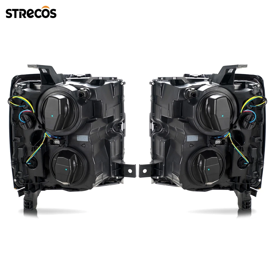 Halogen Headlights For 2015-2019 Chevy Silverado 2500HD 3500HD Pair Chrome Foto 2 de 4