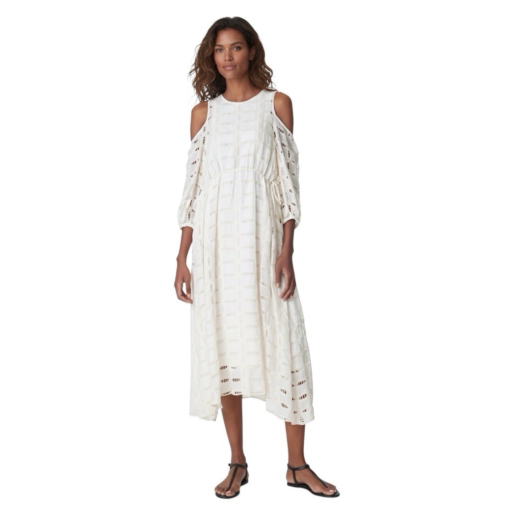 Tibi Luca Cream Eyelet Lace Dress Women’s Size 4