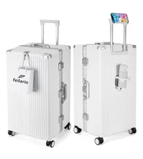 feilario 30in Super Large Captain Aluminum Frame Hardside Spinner Wheels Lugg...