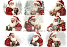 Cocoa with Santa | A4 Rice Paper | Paper for Decoupage | Decoupage Central