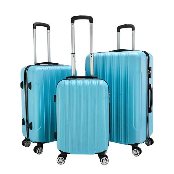 Set Carry-on Medium Large Xl Sky Blue Suitcase