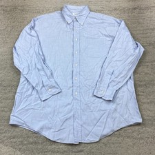 Vintage Brooks Brothers Oxford Button Shirt 17.5 - 34 Blue OCBD Formal Mens 90s