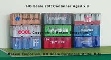 Shipping Containers Mixed Aged x 9 Model Railway Building Kit 1:87 HOCA9