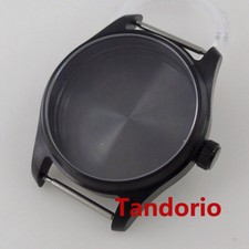39mm Black PVD Sapphire Glass Watch Case Fit Japan NH34 NH35 NH36 ETA 2824 20ATM