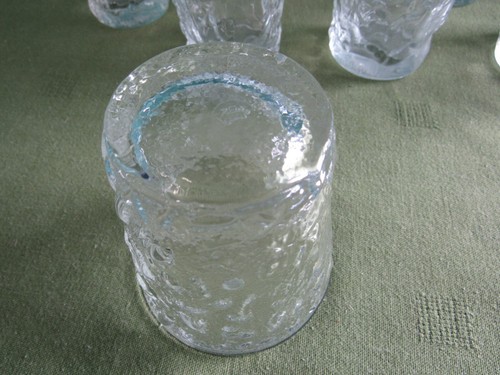 Vintage Bubble Dimpled Clear Libby Large & Small Drinking Glasses Set Lot of 10 - Picture 6 of 11