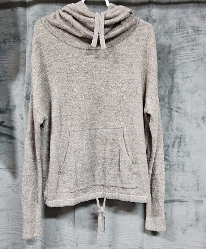 Gray Medium Barefoot Dreams Nylon Blend Hoodie Sweater Women pullover cardigan