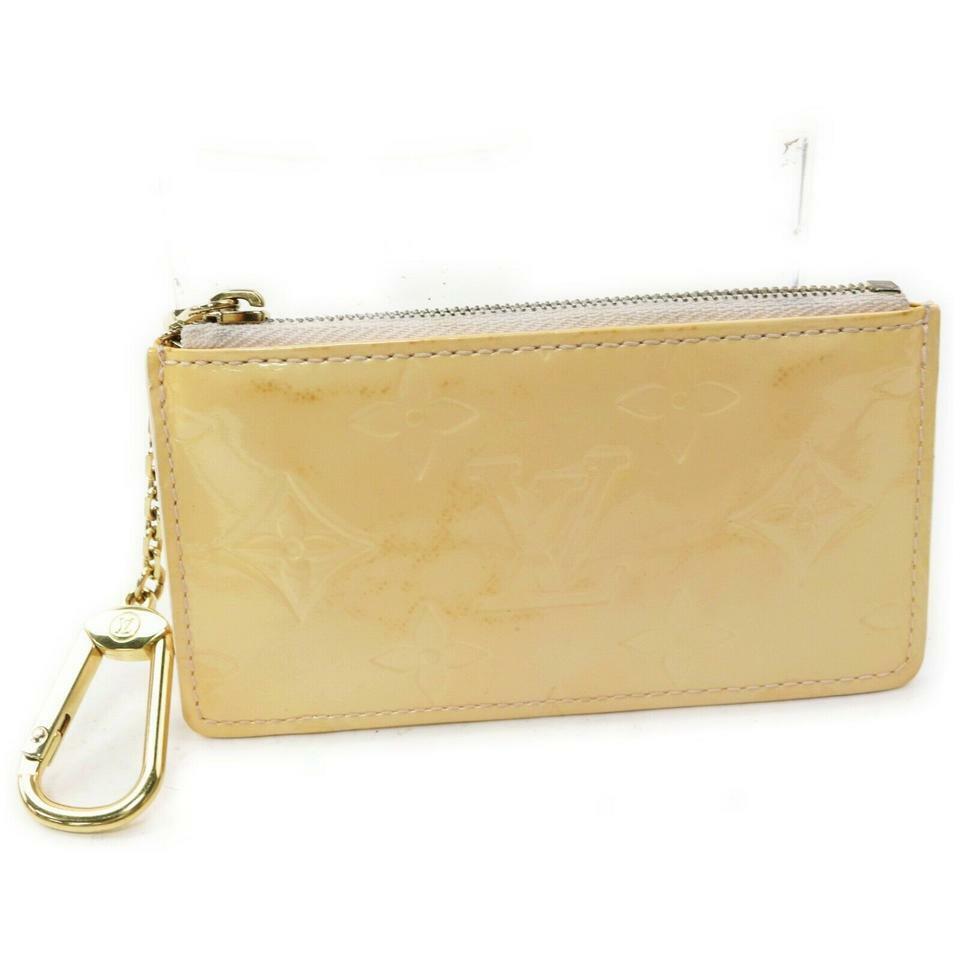 Louis Vuitton Beige Monogram Vernis Pochette Cles Key Pouch Louis Vuitton Beige Monogram Vernis Pochette Cles Key Pouch