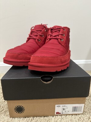UGG Neumel Suede Boots - Samba/Red - Men's Size 9 Womens 10.5