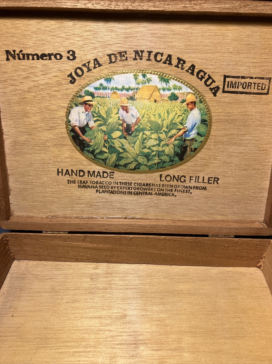Joys De Nicaragua Fabrica De Tabacos Imported Numero 3 Cigar Box: Honduras 