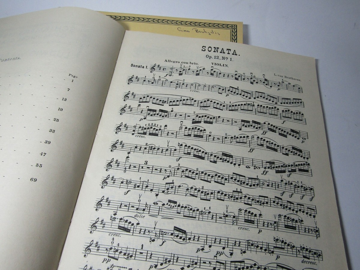 Vtge Beethoven Sonatas-Piano/Violin-2 Bk Set Schirmer Library of