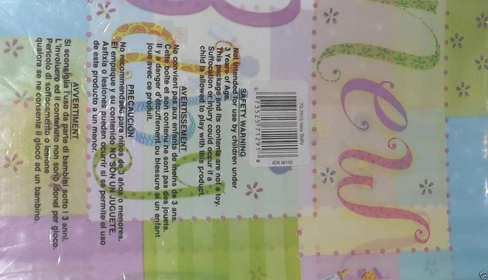 New Baby Patchwork Table Cover, Baby Shower Table Cloth Mom-to-be  - 54" x 108" - Image 3 of 4