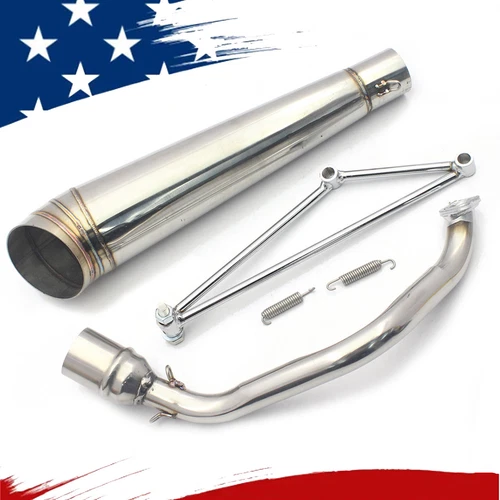 For Honda Ruckus 50 & GY6 125cc or 150cc Scooters Full Exhaust System 02-15
