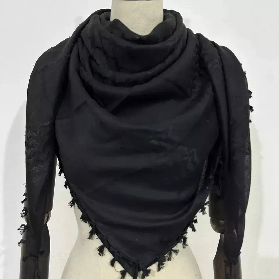 Shemagh Black Keffiyeh Arab Scarfs All Original Made In Palestine Hatta gift