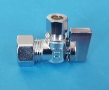 ProFlo PFXQAC32C Quarter Turn Compression Angle Stop Valve 5/8" x 3/8", Low Lead