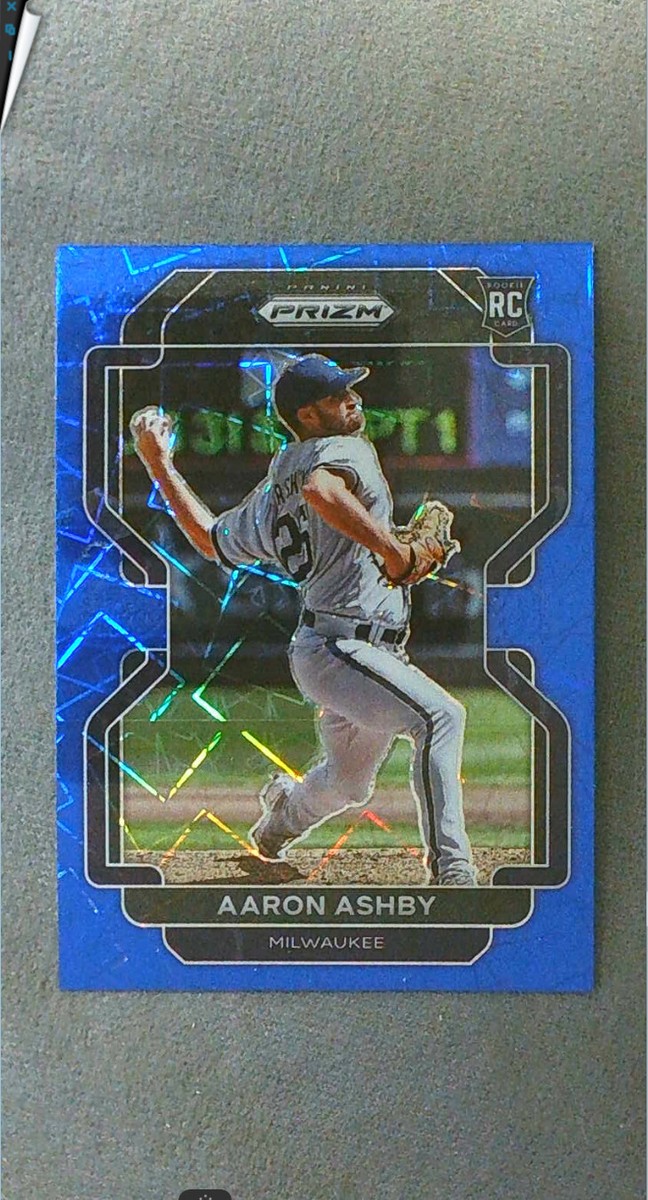 2022 Panini Prizm Blue Velocity #49 Aaron Ashby RC Brewers | eBay