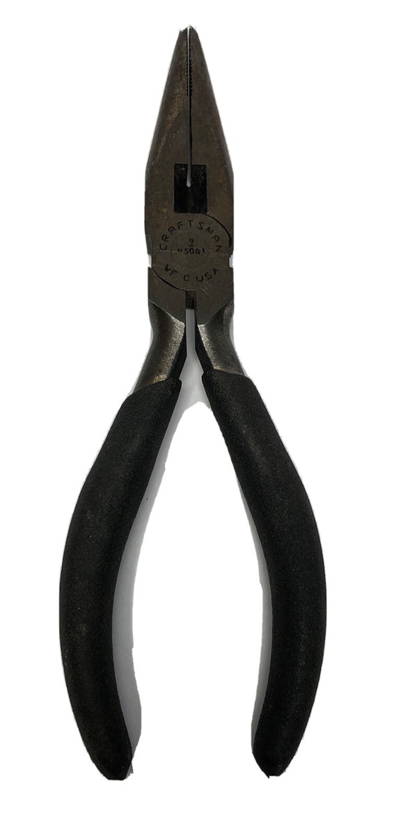 Craftsman Vintage 9 45081 6 1/2” Long Needle Nose Pliers w/Side