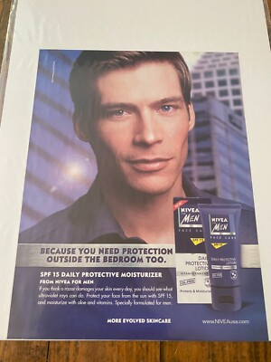 Vintage 2002 Nivea Face Cream For Men Protection Outside The Bedroom ad