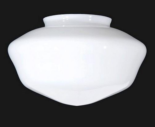 Schoolhouse Lamp Shade 6" X 12" White Milk Glass Ceiling Fan Light Pendant Globe