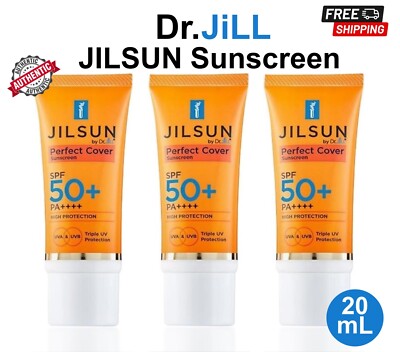 3x JILSUN by Dr.JiLL Perfect Cover  sunscreen SPF50+ PA++++ 20 ml. all skin type