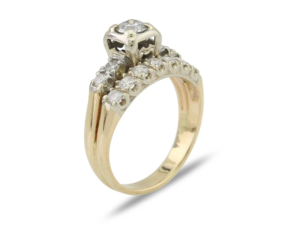 VTG Natural Diamond Microscope Clean Engagement Ring Set - Image 2 of 4