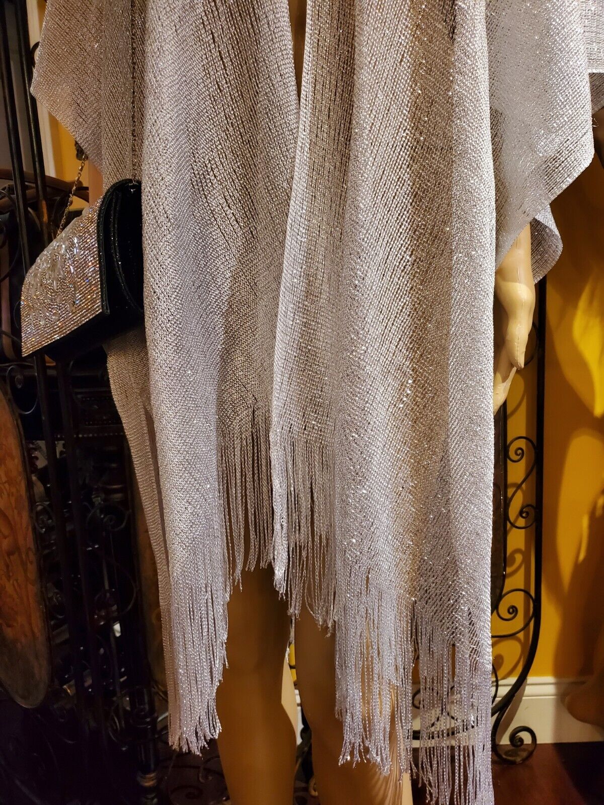 Sparkling Shawl (Cape) with Tassels - image 7