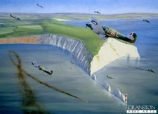 607 County of Durham Squadron aviation art post card  Hurricane battle  Britain