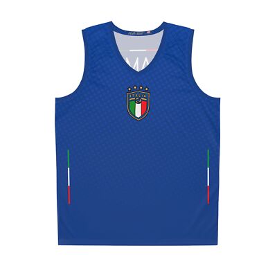 Italian Soccer Jersey Blue With Flag Of Italy Custom Team Shirt Sport Event 