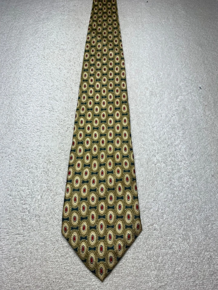 GIVENCHY CORBATA HOMBRE ORO ROJO VERDE BEIGE 4 X 60 Foto 2 de 4