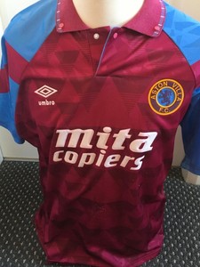 aston villa 1990 shirt