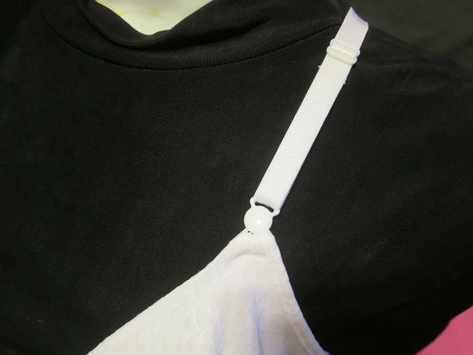 Sujetador Barely There con aros espalda deportiva correas múltiples vías marfil transparente 38B Foto 2 de 4