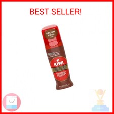 KIWI Instant Shine  Protect, Brown Liquid Shoe Polish, 2.5 oz 1 Bottle with Sp