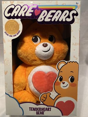 Basic Fun 2020 Care Bears 14'' Plush TENDERHEART BEAR With CARE COIN
