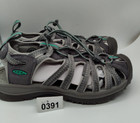 KEEN Women's Whisper Closed Toe Sport Sandals, Grey/Peacock Green, Sz 9 #0391