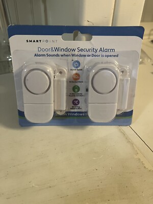 Smart Point Security Window and Door Alarms 2 pack 90dB Batteries Included NEW