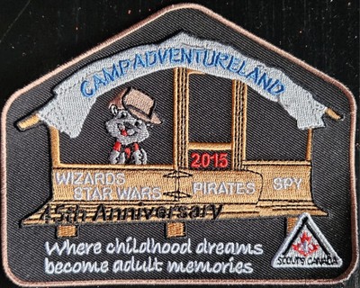 ''Camp Adventureland'' at Woodland Trails  (2015) Scouts Canada, Badge Patch Crest
