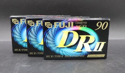 Audiokassetten - FUJI DR II 90 Cassette for CD - Tapedeck Music 3 Stück!