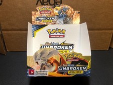 POKEMON UNBROKEN BONDS BOOSTER BOX EMPTY NO CARDS VERY GOOD CONDITION