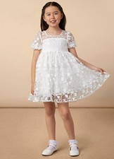 Azazie Flower Girl Lace Dress White - Size 4 - Excellent Condition