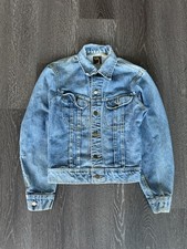 Lee Sanforized Denim Jacket 80s Measurements Shown Made In USA