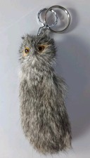5" Soft Squeaky Owl Keychain w/ O-Ring 2 Sided Faces