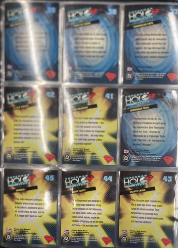 SÉRIE SUPERMAN HOLO ARGENT : JEU COMPLET DE 50 CARTES - 4 HOLOACTION CHASE - 5 OR - Photo 7 sur 24