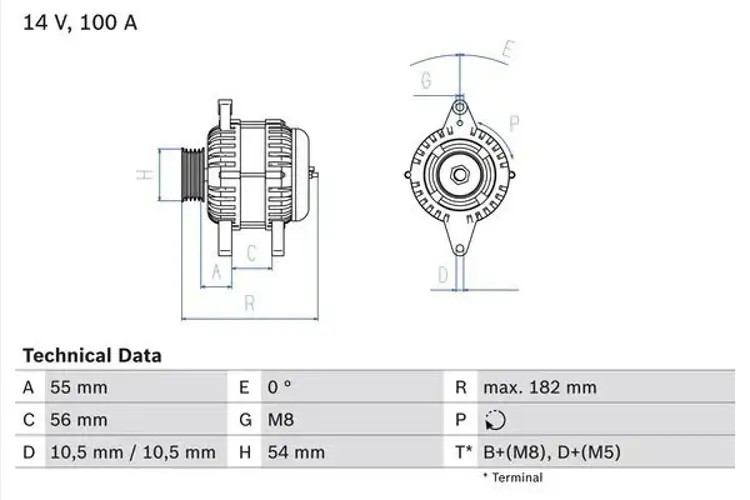 Lichtmaschine Mit Mehrfachriemenscheibe 0 986 042 740 Bosch FüR Opel Astra G Cc-image