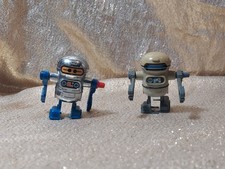 2 Vintage 1979 TOMY WIND UP RASCAL ROBOTS, Not Working, Silver Gray
