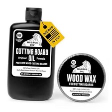 - Cutting Board Oil and Wood Wax Set. For Cutting Boards, Butcher Blocks,